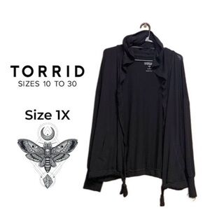 🖤 Torrid Super Soft Hooded Cardigan – Size 1X – NWOT 🖤